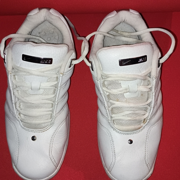 Nike White Sneakers with Metallic Swoosh - Picture 10 of 12
